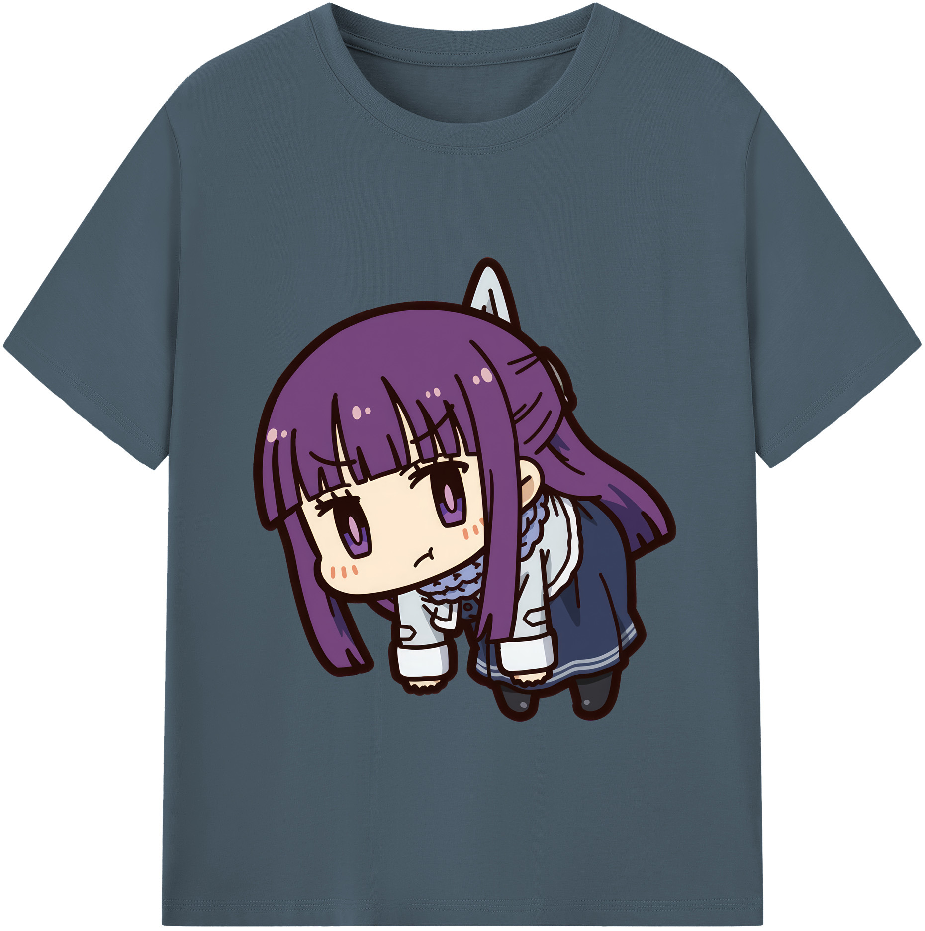 （画像用） 葬送のフリーレン Frieren 綿100％半袖Tシャツ（フロントプリント）